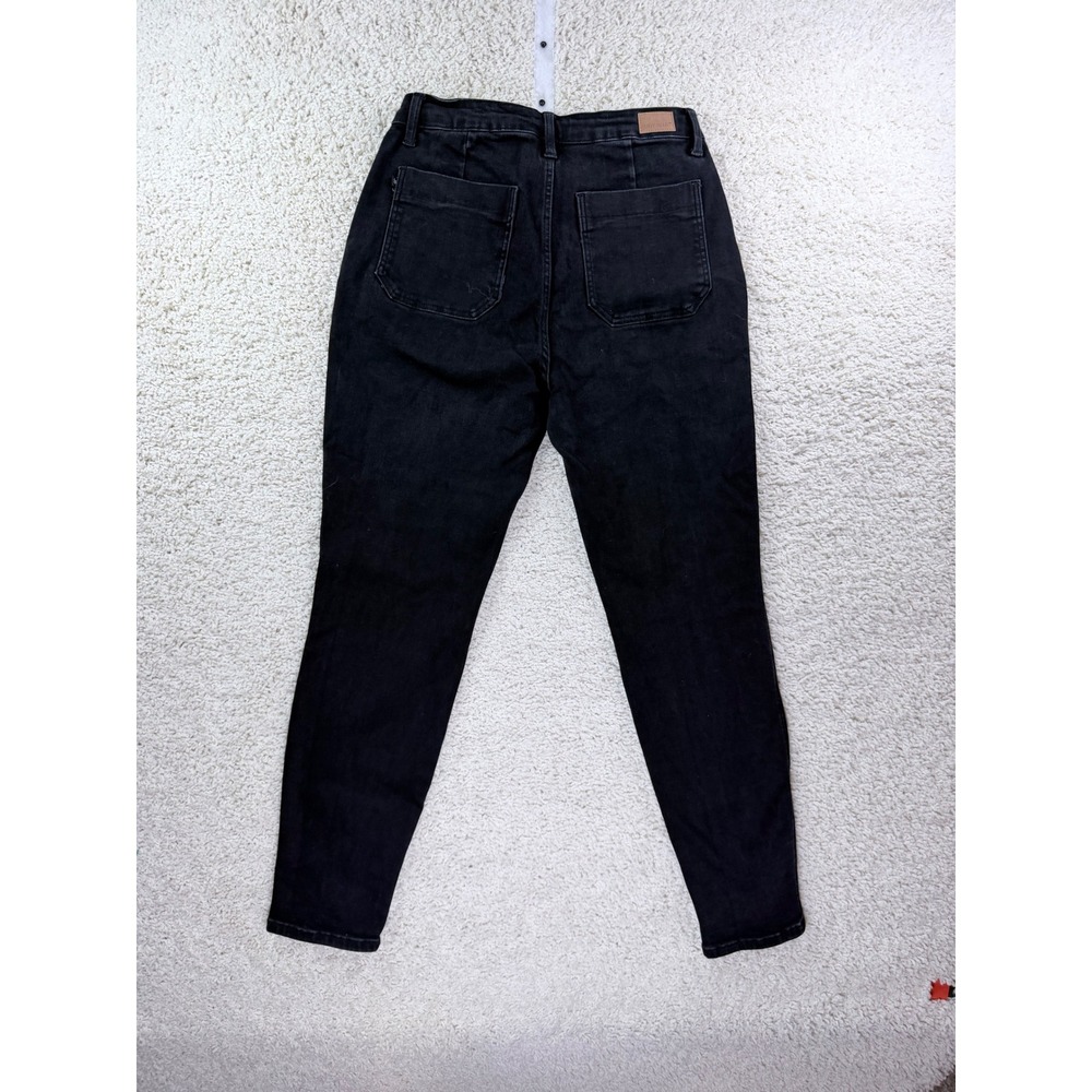 Judy Blue Jogger Jeans Women 11/30 Black Excellent High Rise Drawstring Denim - Picture 5 of 12